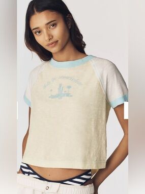 Pilcro Cotton Raglan Graphic baby tee